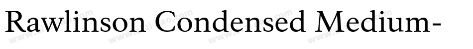Rawlinson Condensed Medium字体转换